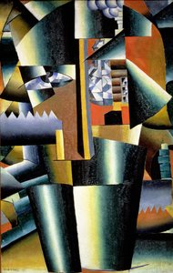 艺术家Ivan Vasilievich Klyun（1873-1942）作为建筑师的肖像，1911年